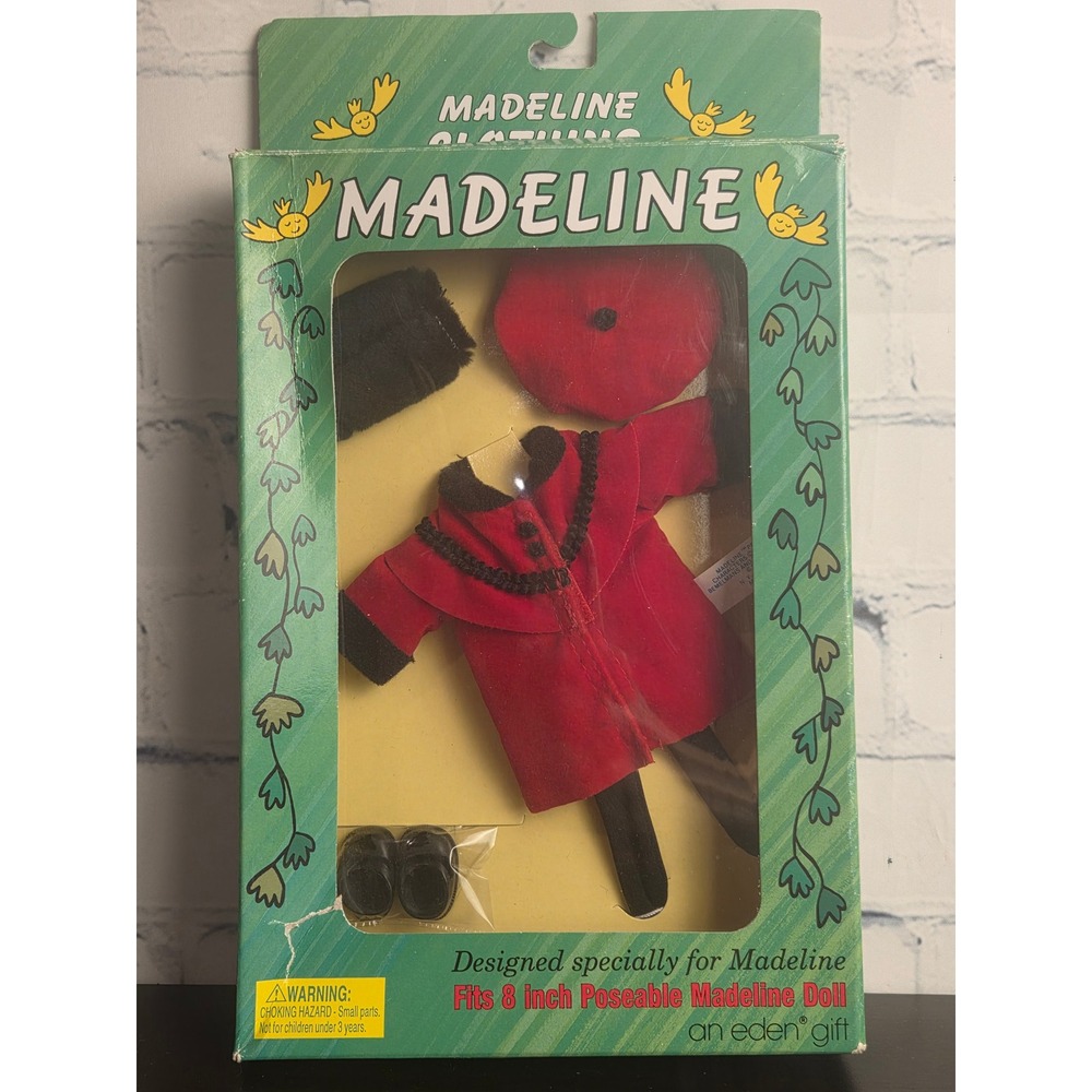 Vintage 1996 Eden Madeline Winter Outing Doll Clothes Red Coat Beret Set 33374